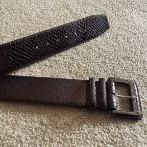 Coffee Bronze Brown Metallic Waist Belt